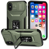 EIDERWOOD iPhone X / XS Tough Case w. Magnetic Kickstand & Cam Slider - Green