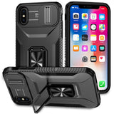 EIDERWOOD iPhone XS Max Tough Case w. Magnetic Kickstand & Cam Slider - Black