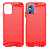 Motorola Moto G34 Brushed Carbon Case - Red