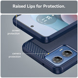 Motorola Moto G34 Brushed Carbon Case - Blue