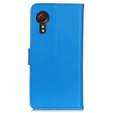 Samsung Galaxy Xcover 7 Leather Flip Case with Wallet - Blue