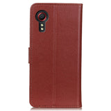 Samsung Galaxy Xcover 7 Leather Flip Case with Wallet - Brown