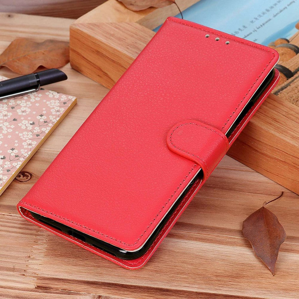 Samsung Galaxy Xcover 7 Leather Flip Case with Wallet - Red