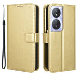 EIDERWOOD Honor X7b / 90 Smart Faux Leather Flip Case with Strap - Gold