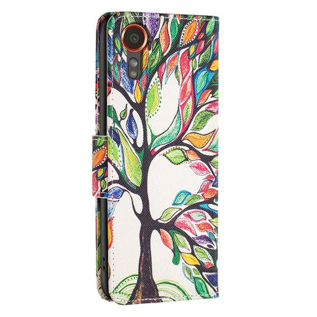 EIDERWOOD Samsung Galaxy Xcover 7 Flip Case with 2 x Card Holder - Colorful Tree