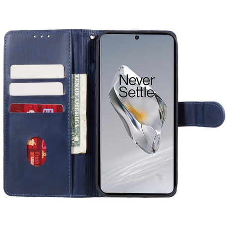 OnePlus 12R Leather Case with Wallet - Blue