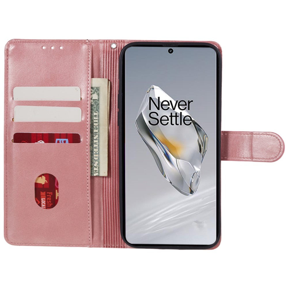 OnePlus 12R Leather Case with Wallet - Rose Gold