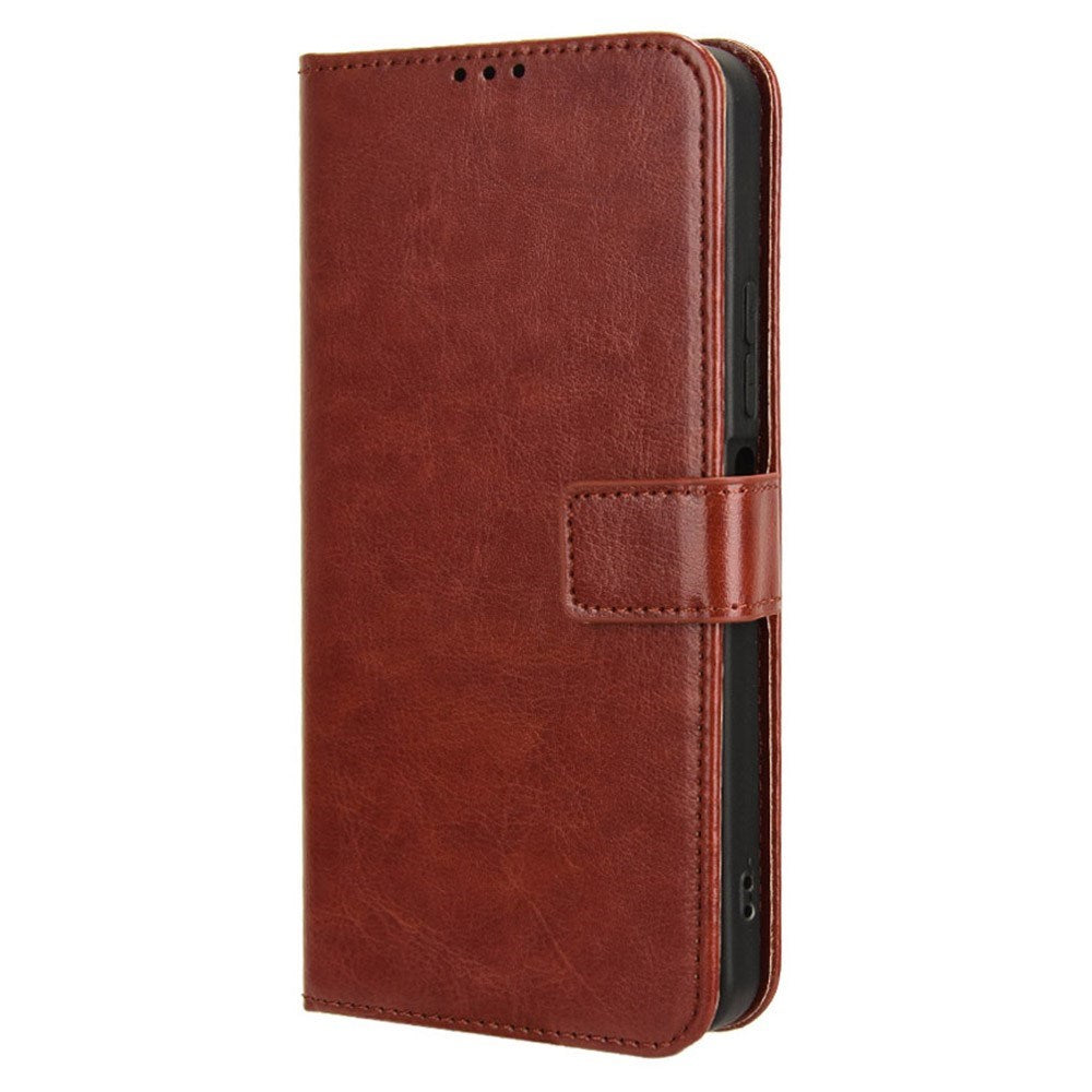 EIDERWOOD Xiaomi Redmi 13C (5G) Faux Leather Flip Case with Strap - Brown