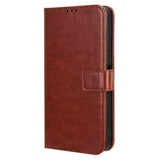 EIDERWOOD Xiaomi Redmi 13C (5G) Faux Leather Flip Case with Strap - Brown