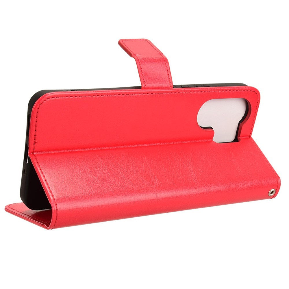 EIDERWOOD Xiaomi Redmi 13C (5G) Faux Leather Flip Case with Strap - Red