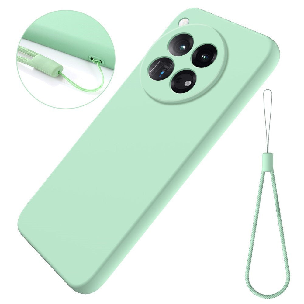 EIDERWOOD OnePlus 12R Liquid Silicone Case w. Strap - Green