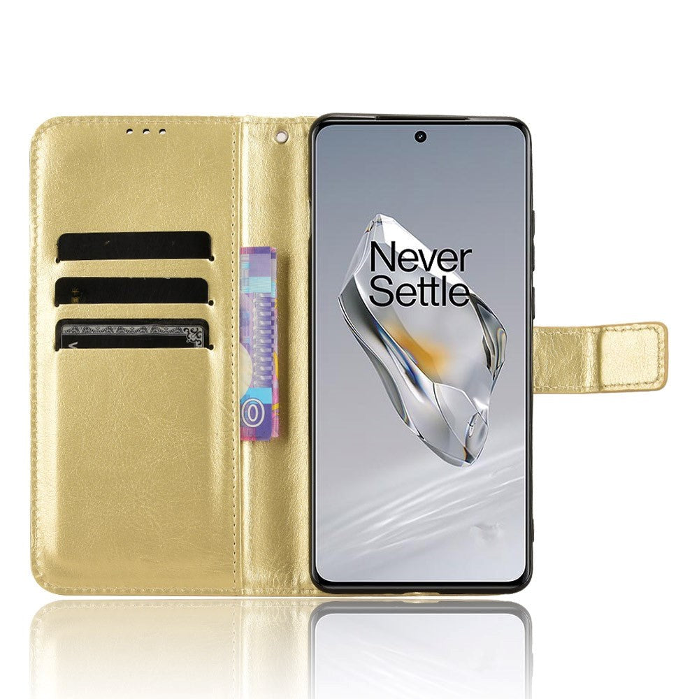 EIDERWOOD OnePlus 12R Leather Flip Case w. Stand & Wallet - Gold