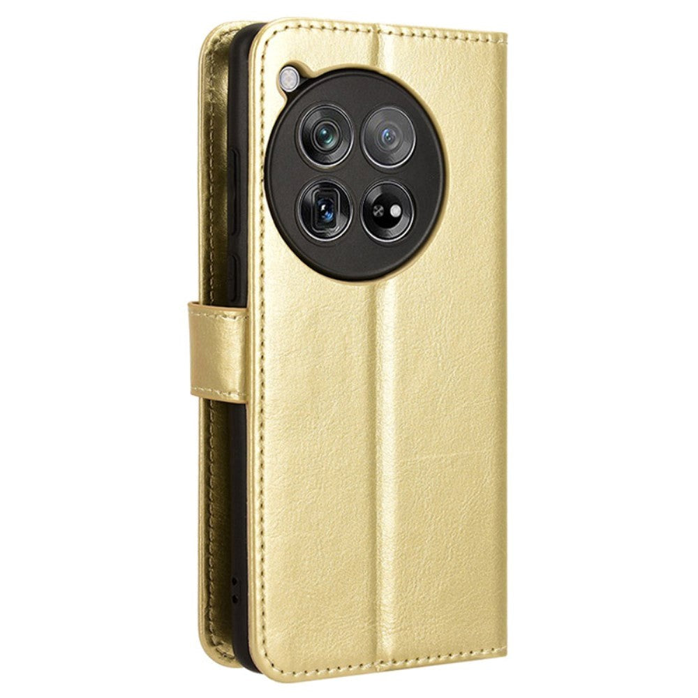 EIDERWOOD OnePlus 12R Leather Flip Case w. Stand & Wallet - Gold