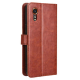 EIDERWOOD Samsung Galaxy Xcover 7 Leather Flip Case w. Stand & Wallet - Brown