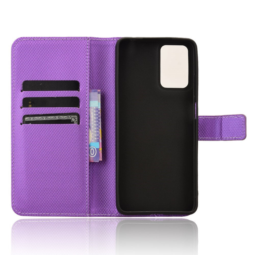 EIDERWOOD Motorola Moto G04 / G24 / G24 Power Leather Flip Case w. Strap & Texture - Purple