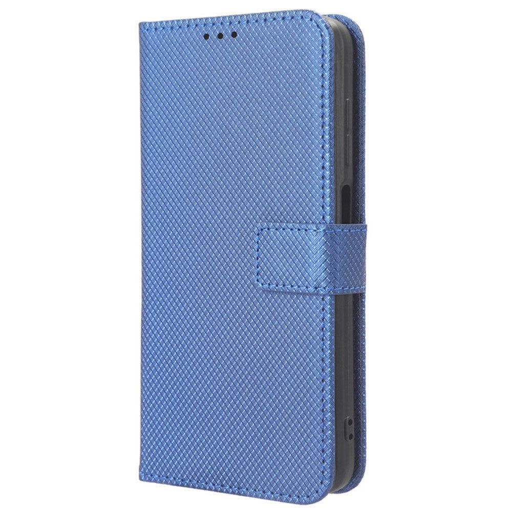 EIDERWOOD Motorola Moto G04 / G24 / G24 Power Leather Flip Case w. Strap & Texture - Blue