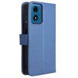 EIDERWOOD Motorola Moto G04 / G24 / G24 Power Leather Flip Case w. Strap & Texture - Blue