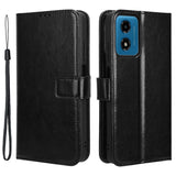 EIDERWOOD Motorola Moto G04 / G24 / G24 Power Leather Flip Case w. Stand & Wallet - Black