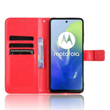 EIDERWOOD Motorola Moto G04 / G24 / G24 Power Leather Flip Case w. Stand & Wallet - Red