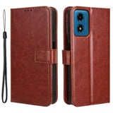 EIDERWOOD Motorola Moto G04 / G24 / G24 Power Leather Flip Case w. Stand & Wallet - Brown