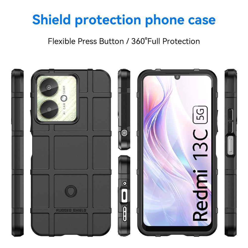 Xiaomi Poco C65 / Redmi 13C (4G / 5G) Rugged Shield Series Series Tough Case - Black