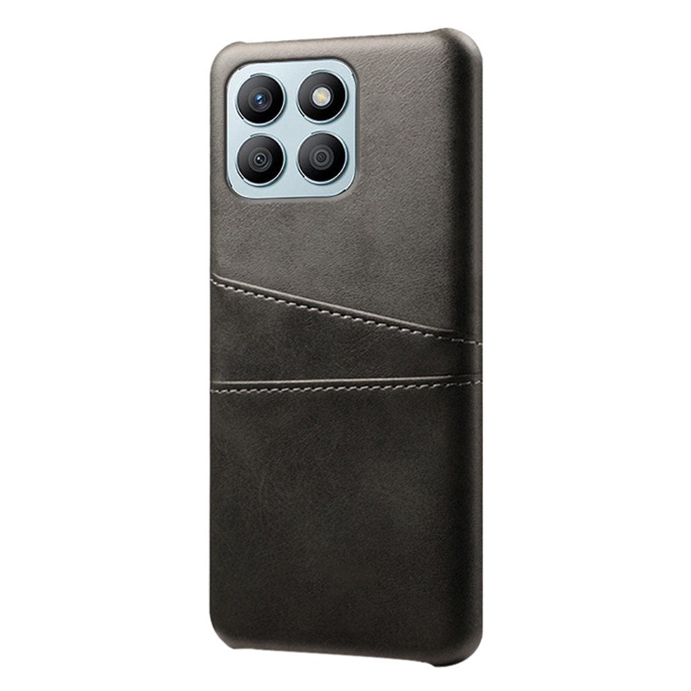 EIDERWOOD Honor X8b Leather Coated Plastic Case with Card Holder - Black