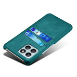 EIDERWOOD Honor X8b Leather Coated Plastic Case with Card Holder - Turquoise