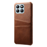 EIDERWOOD Honor X8b Leather Coated Plastic Case with Card Holder - Brown