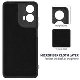 Motorola Moto G04 / G24 / G24 Power Liquid Silicone Case w. Strap - Black