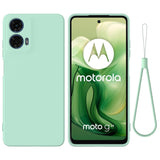 Motorola Moto G04 / G24 / G24 Power Liquid Silicone Case w. Strap - Green