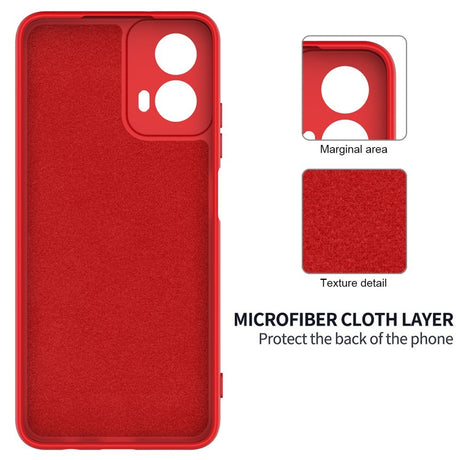 Motorola Moto G34 Liquid Silicone Case w. Strap - Red