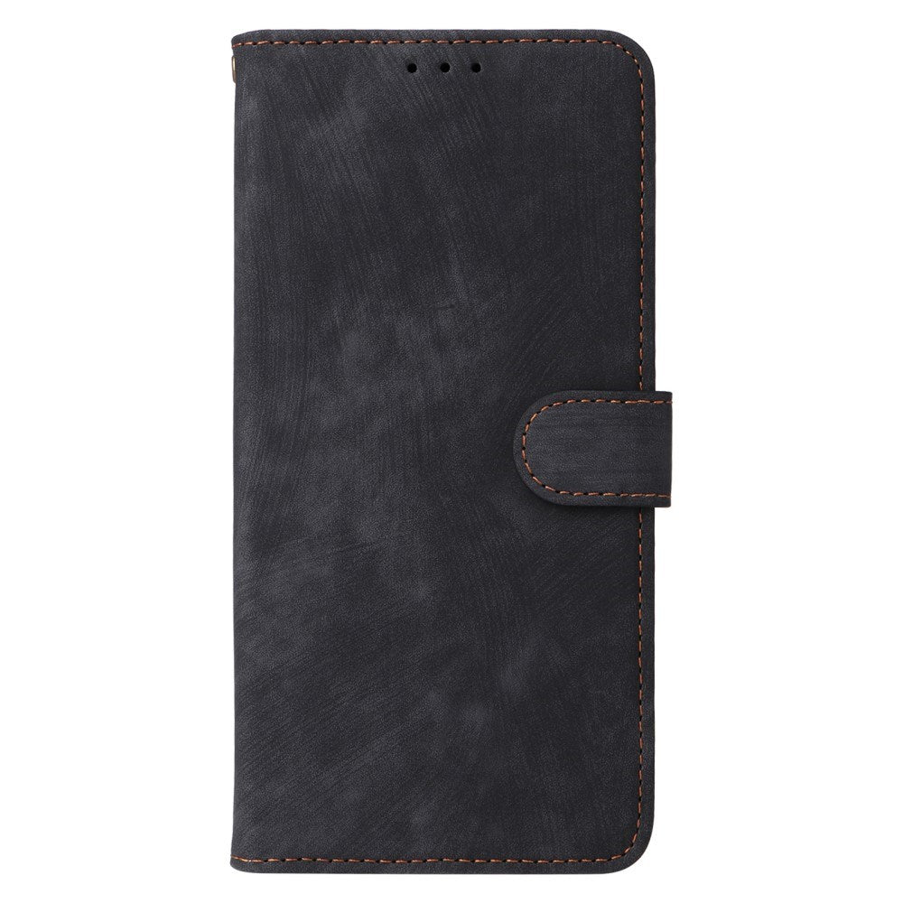 EIDERWOOD Motorola Moto G04 / G24 / G24 Power Leather Case with Wallet and Strap - Black