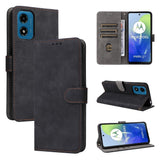 EIDERWOOD Motorola Moto G04 / G24 / G24 Power Leather Case with Wallet and Strap - Black