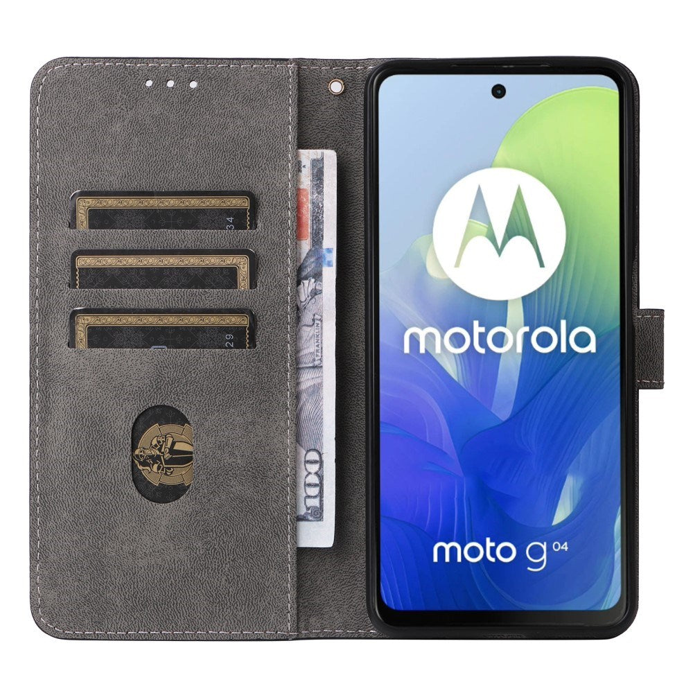 EIDERWOOD Motorola Moto G04 / G24 / G24 Power Leather Case with Wallet and Strap - Green