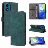 EIDERWOOD Motorola Moto G04 / G24 / G24 Power Leather Case with Wallet and Strap - Green