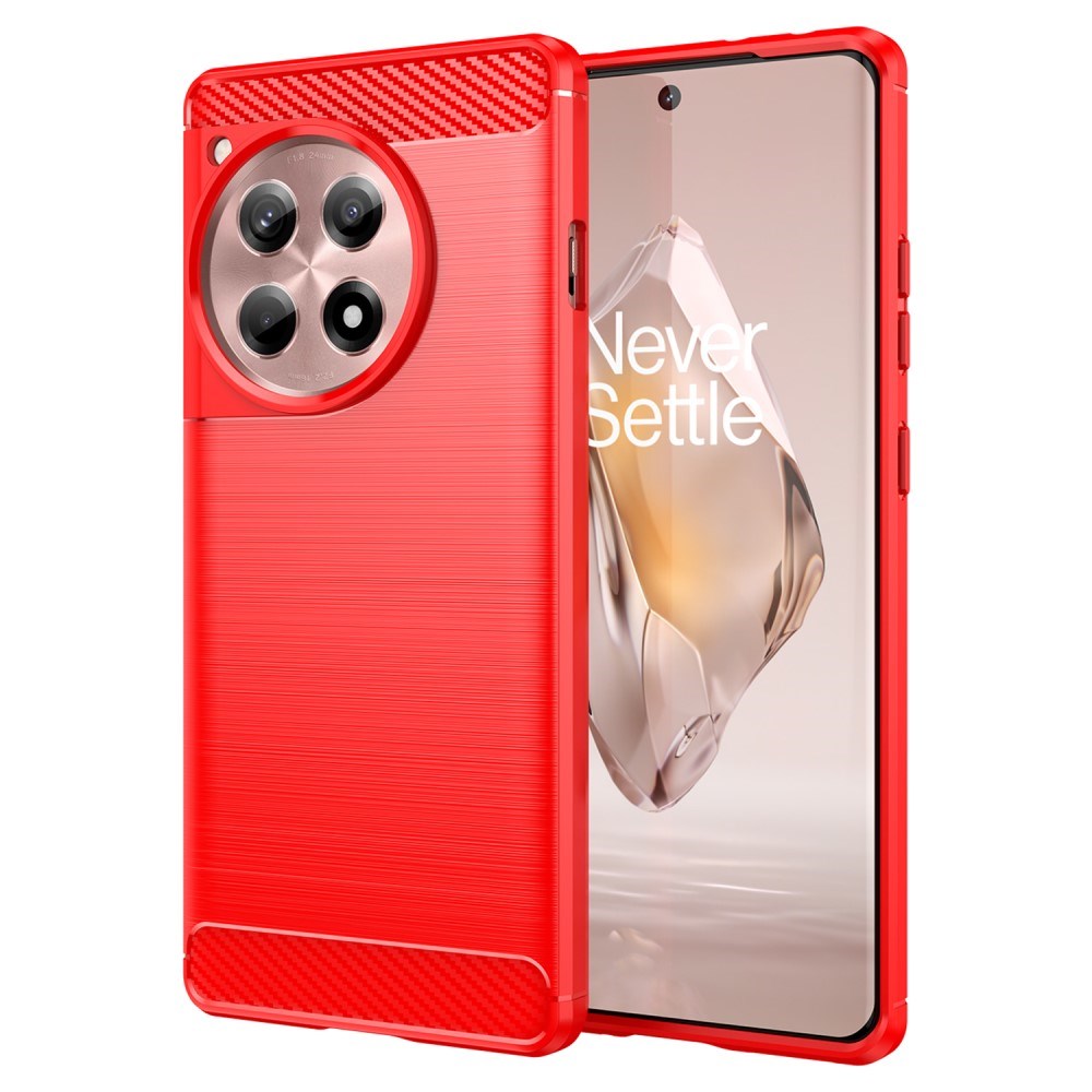 OnePlus 12R Brushed Carbon Case - Red