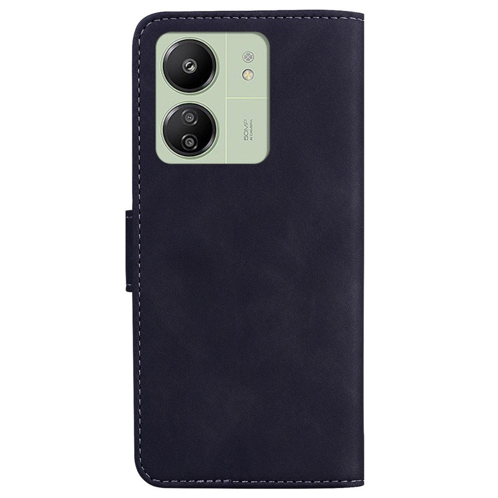 EIDERWOOD Xiaomi Redmi 13C (4G) / 13C (5G) / Poco C65 Faux Leather Flip Case with Wallet & Stand Function - Black