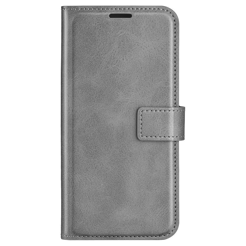 EIDERWOOD Xiaomi Redmi Note 13 (4G) Leather Flip Case w. Card Holder & Magnetic Closure - Grey