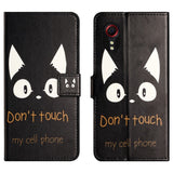 EIDERWOOD Samsung Galaxy Xcover 7 Flip Case with Card Holder & Stand Function - "Don't Touch My Cellphone" Cat