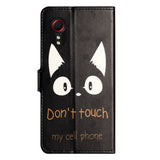 EIDERWOOD Samsung Galaxy Xcover 7 Flip Case with Card Holder & Stand Function - "Don't Touch My Cellphone" Cat