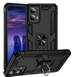 EIDERWOOD Motorola Moto G Play (2024) Tough Case w. Magnetic Kickstand - Black