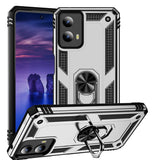 EIDERWOOD Motorola Moto G Play (2024) Tough Case w. Magnetic Kickstand - Silver