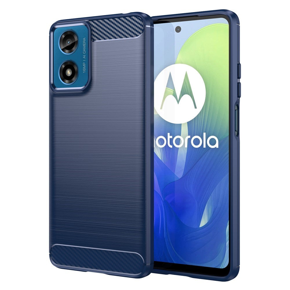 EIDERWOOD Motorola Moto G04 / G24 / G24 Power Brushed Carbon Case - Blue