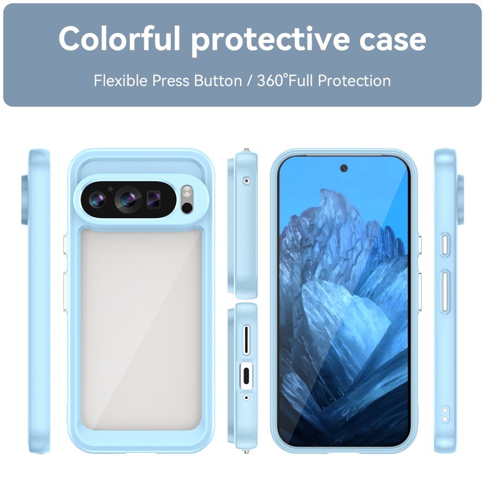 EIDERWOOD Google Pixel 9 / Pixel 9 Pro Hybrid Plastic Case - Transparent / Light Blue