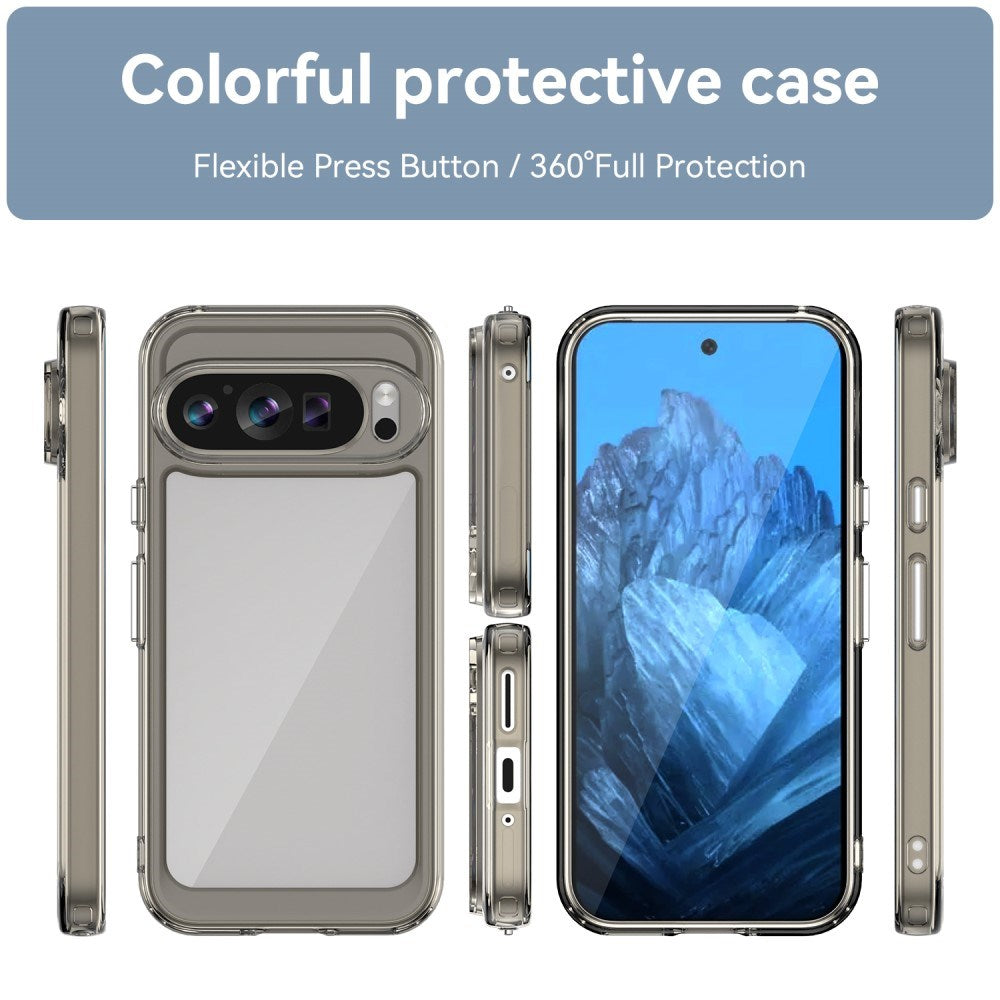 EIDERWOOD Google Pixel 9 / Pixel 9 Pro Hybrid Plastic Case - Transparent / Grey