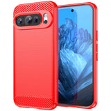 EIDERWOOD Google Pixel 9 / 9 Pro Brushed Carbon Case - Red