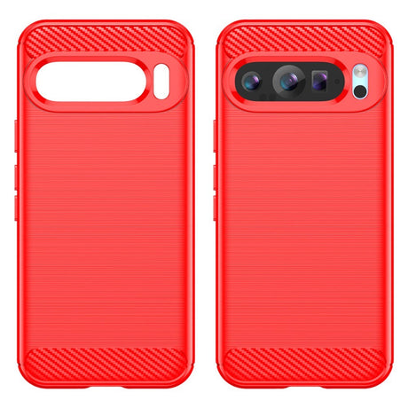 EIDERWOOD Google Pixel 9 / 9 Pro Brushed Carbon Case - Red