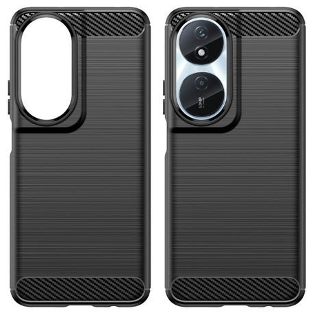 EIDERWOOD Honor X7b / 90 Smart Brushed Carbon Fiber Flexible Plastic Case - Black