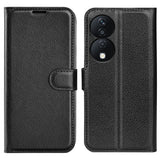 EIDERWOOD Honor X7b / 90 Smart Faux Leather Flip Case with Cardholder & Stand Function - Black