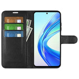 EIDERWOOD Honor X7b / 90 Smart Faux Leather Flip Case with Cardholder & Stand Function - Black